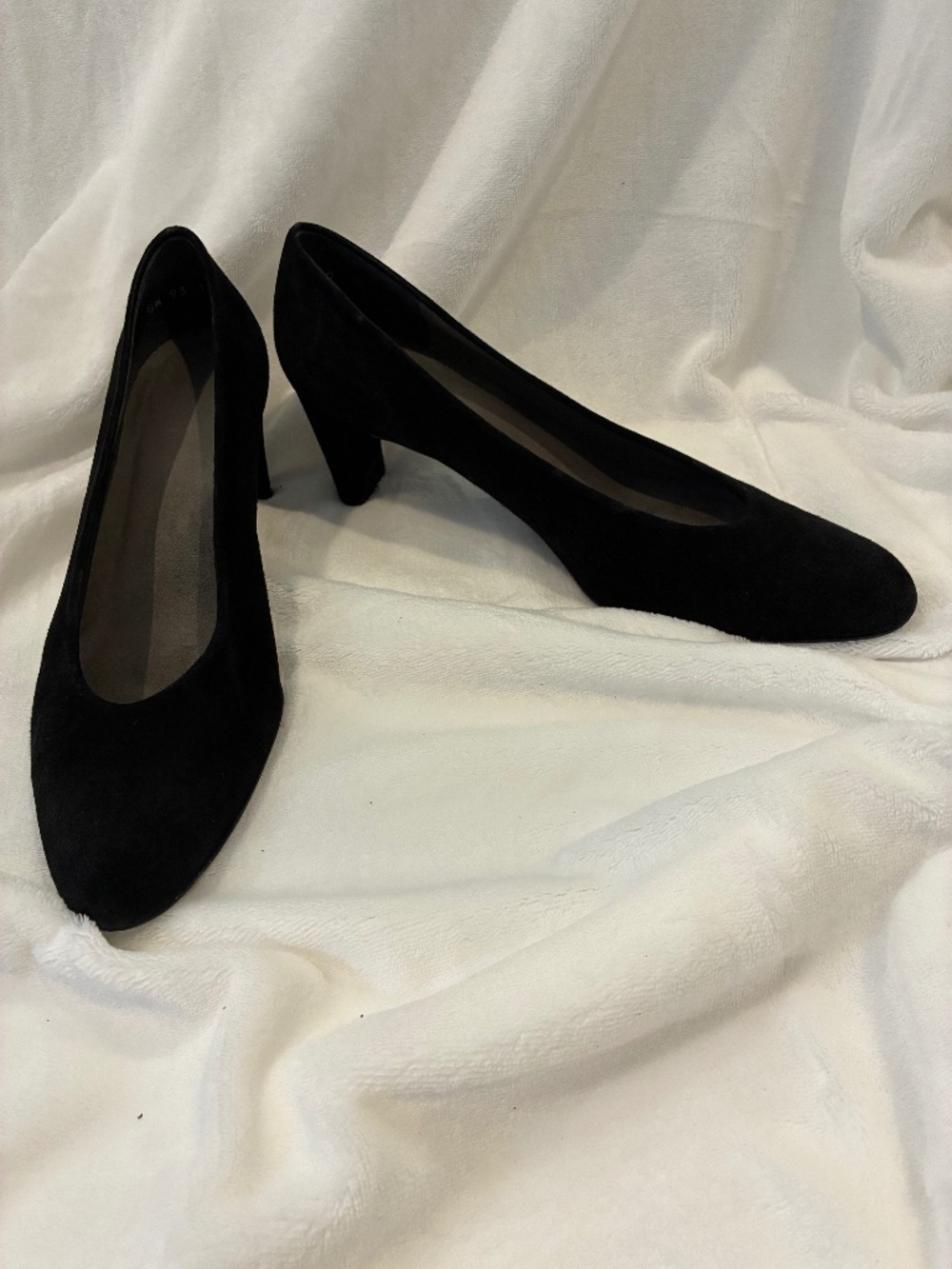 Stuart Weitzman black suede pumps